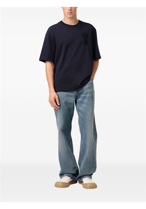 t-shirt con applicazione unisex blu AMI PARIS | HTS055.7264011